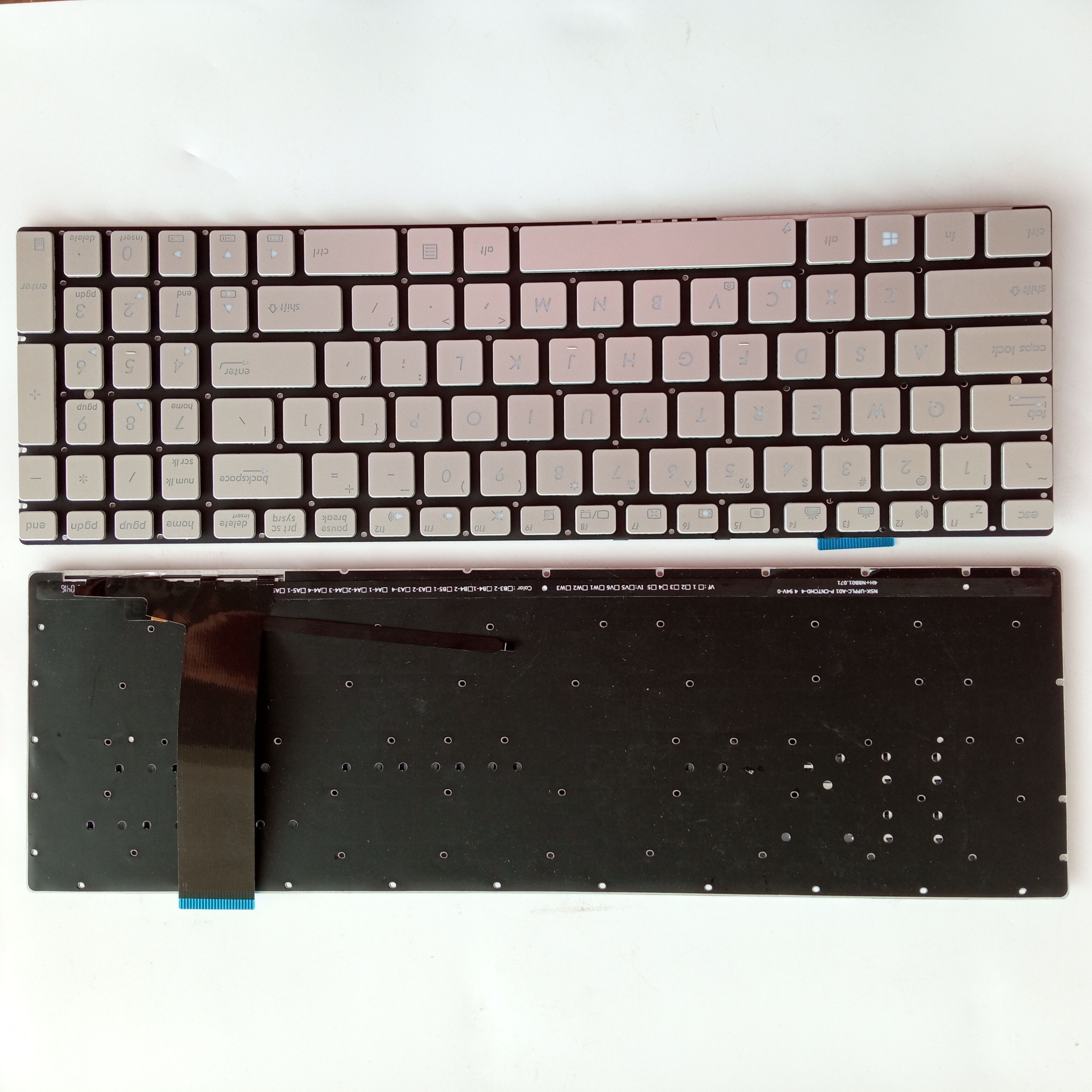 Picture of New Replacement Laptop Keyboard For ASUS N550/N56 SILVER Backlit (OEM) US Layout